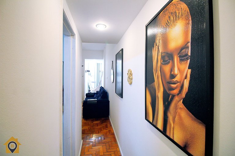 Apartamento aconchegante de 2 quartos p/ 4 pessoas