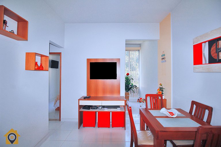 Lindo Apê no Leme: 2 Quartos, a 300m da Praia