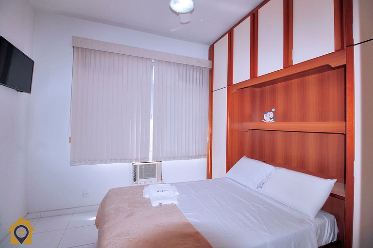 Lindo Apê no Leme: 2 Quartos, a 300m da Praia