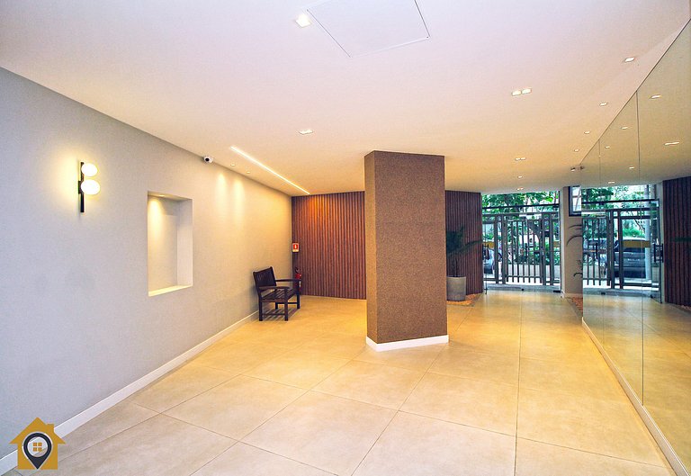Sala e Quarto no Leme p/ 4 pessoas com garagem