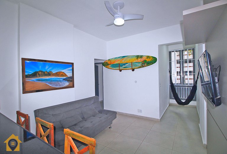 Aconchego a 300m da Praia - 2 Quartos p/ 4 pessoas
