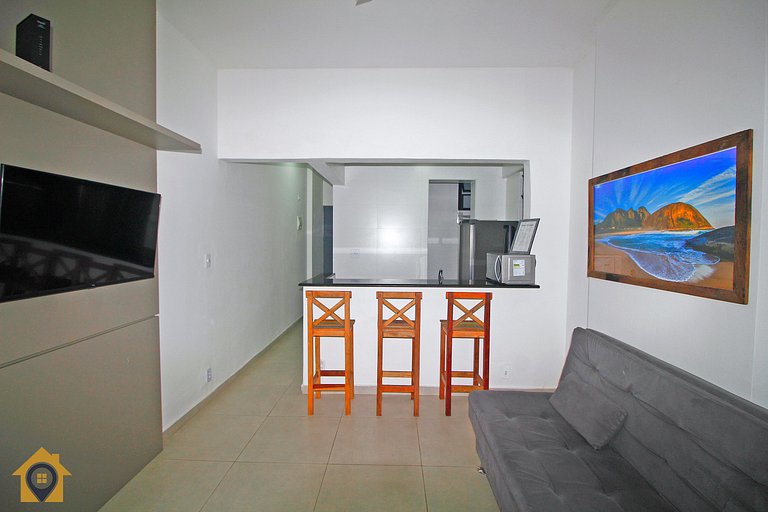 Aconchego a 300m da Praia - 2 Quartos p/ 4 pessoas