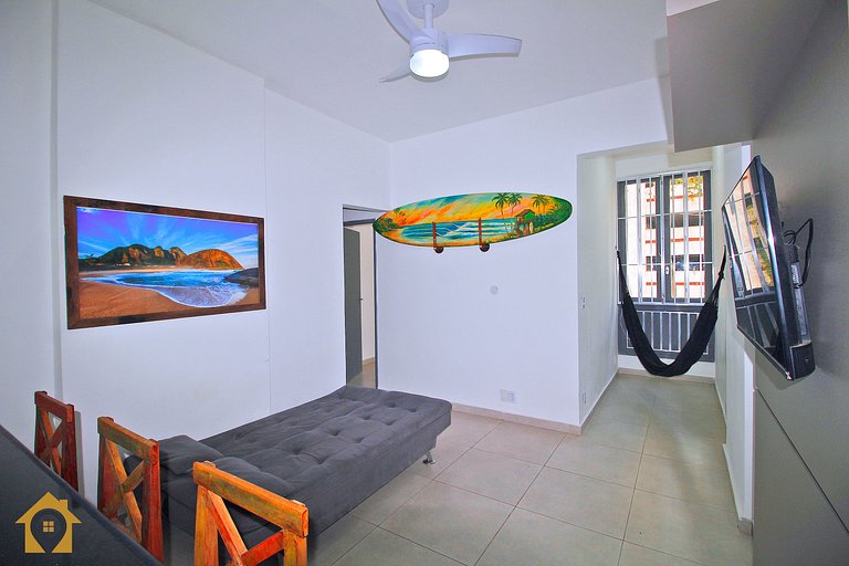 Aconchego a 300m da Praia - 2 Quartos p/ 4 pessoas