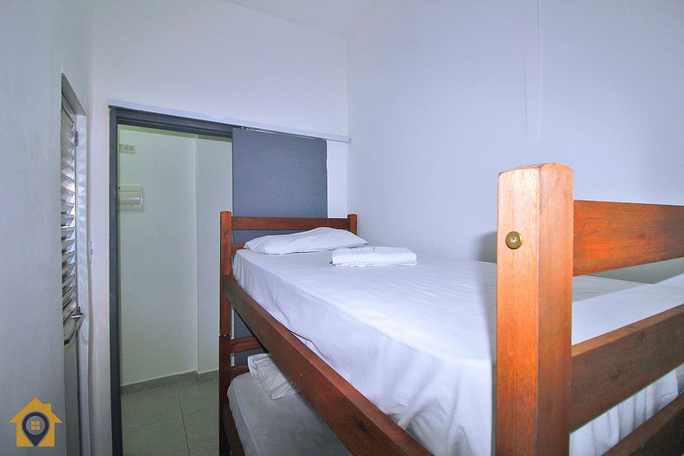 Aconchego a 300m da Praia - 2 Quartos p/ 4 pessoas