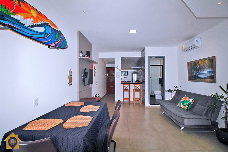 Moderno e Estiloso com Vista Mar p/ 4 pessoas