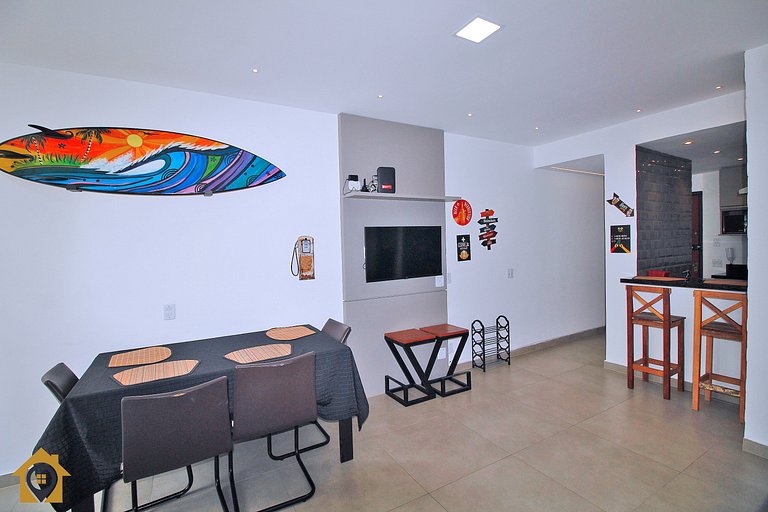 Moderno e Estiloso com Vista Mar p/ 6 pessoas