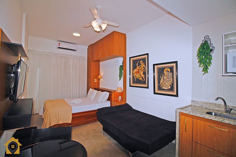 Studio Luxuoso com Vista Mar p/ 4 pessoas