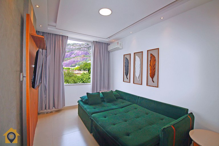 Charmoso apartamento c/ vista para o Pão de Açúcar