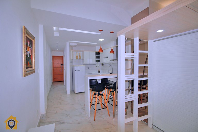 Sofisticado Studio a Passos da Praia de Copacabana