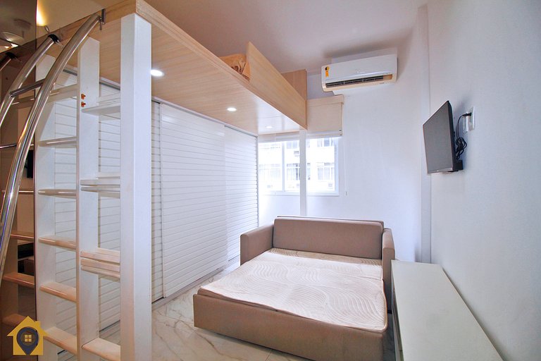 Sofisticado Studio a Passos da Praia de Copacabana