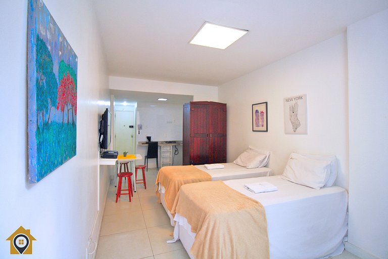 Studio Charmoso no Leme a 50m da Praia