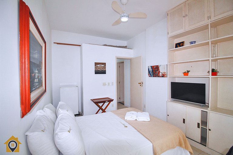 Praia de Copacabana: 2 quartos até 6 pessoas