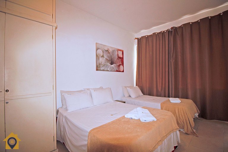 Praia de Copacabana: 2 quartos até 6 pessoas