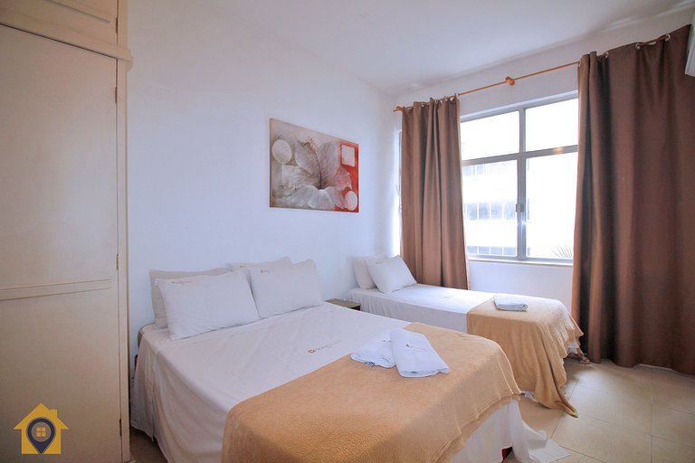 Apto 20m da Praia de COPACABANA: 2 quartos