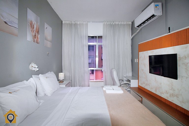 Studio Beira Mar p/ 2 pessoas com Vista