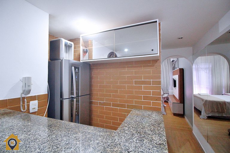 Studio Beira Mar p/ 2 pessoas com Vista