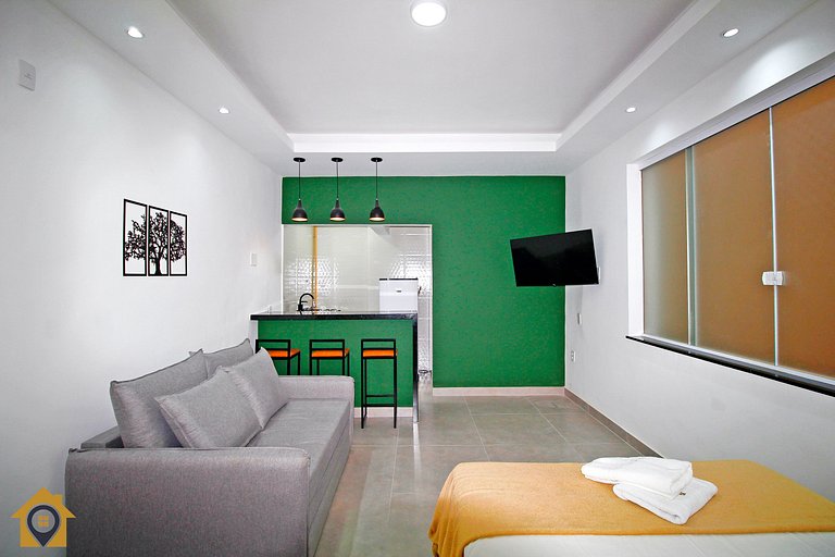 Studio Estiloso e Reformado a Passos da Praia