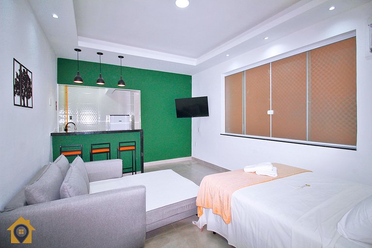 Studio Estiloso e Reformado a Passos da Praia