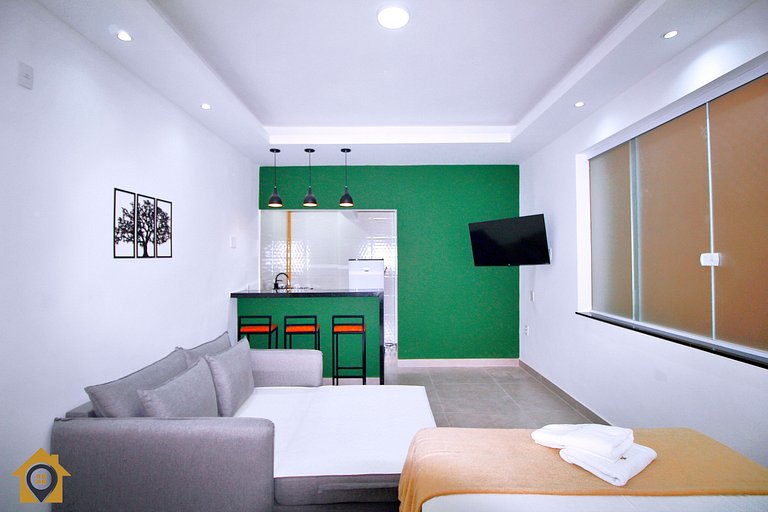 Studio Estiloso e Reformado a Passos da Praia