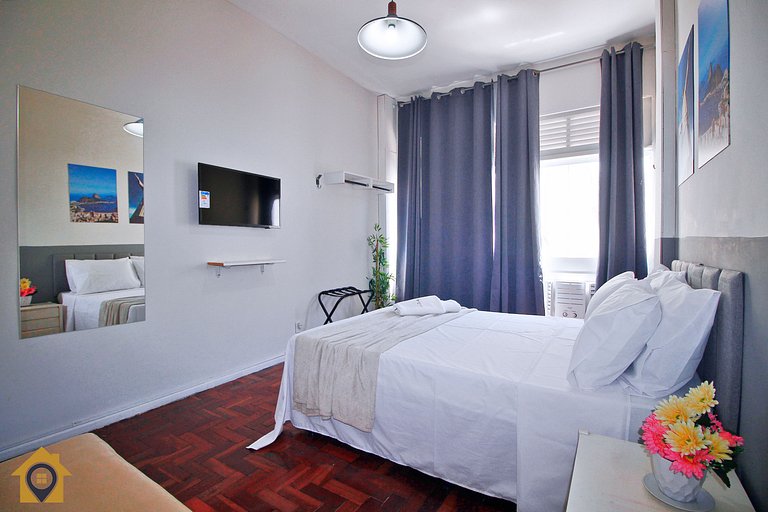 Studio Silencioso p/ 4 Pessoas em Copacabana