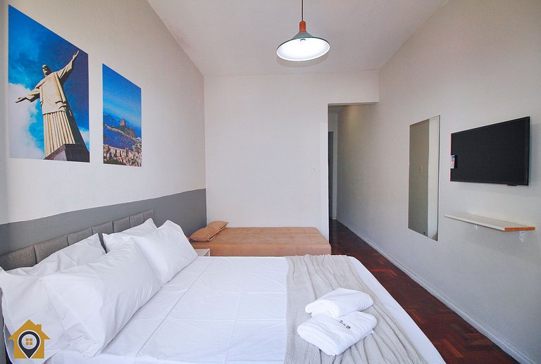 Studio Silencioso p/ 4 Pessoas em Copacabana