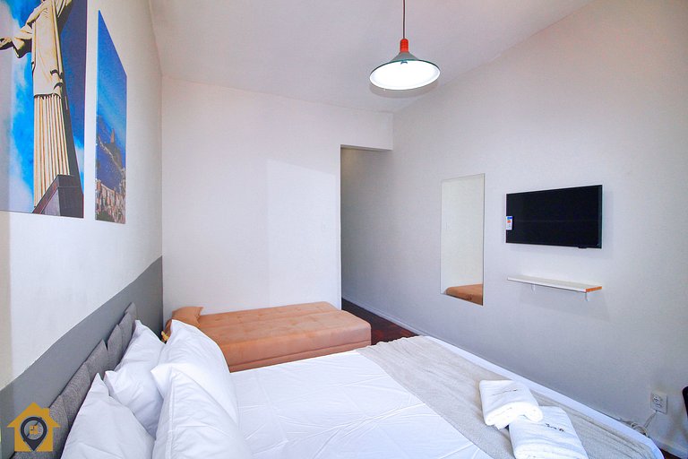 Studio Silencioso p/ 4 Pessoas em Copacabana