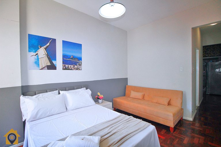 Studio Silencioso p/ 4 Pessoas em Copacabana