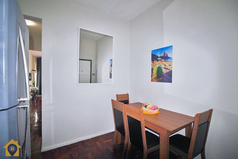 Studio Silencioso p/ 4 Pessoas em Copacabana