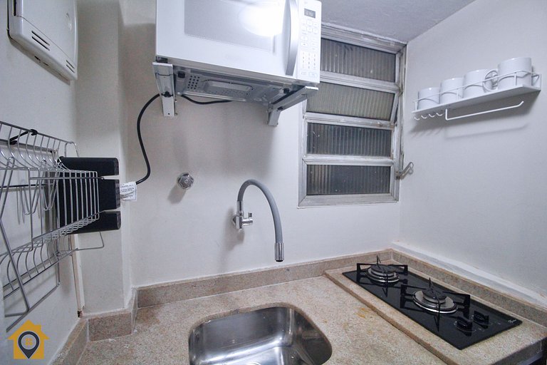 Studio Silencioso p/ 4 Pessoas em Copacabana