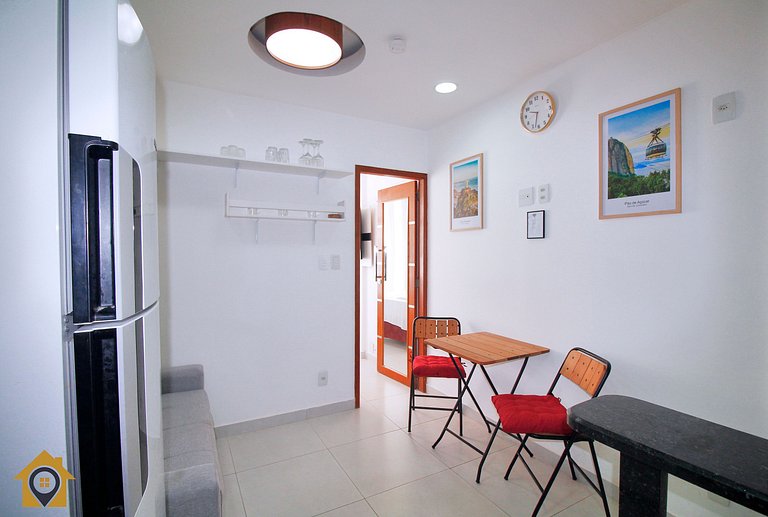 Vista Mar & Conforto - Studio para 4 Pessoas