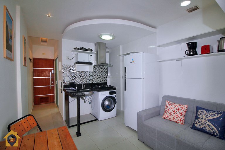 Vista Mar & Conforto - Studio para 4 Pessoas