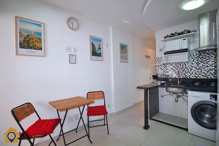 Vista Mar & Conforto - Studio para 4 Pessoas