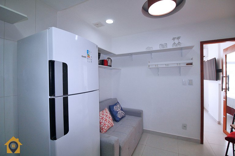 Vista Mar & Conforto - Studio para 4 Pessoas