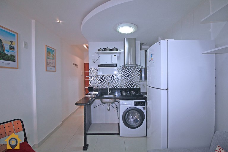 Vista Mar & Conforto - Studio para 4 Pessoas