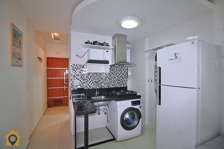 Vista Mar & Conforto - Studio para 4 Pessoas