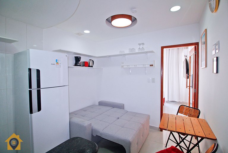 Vista Mar & Conforto - Studio para 4 Pessoas