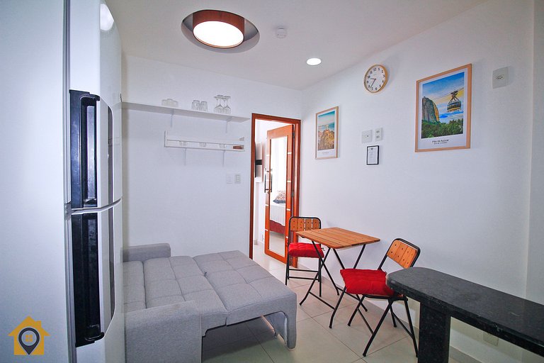 Vista Mar & Conforto - Studio para 4 Pessoas