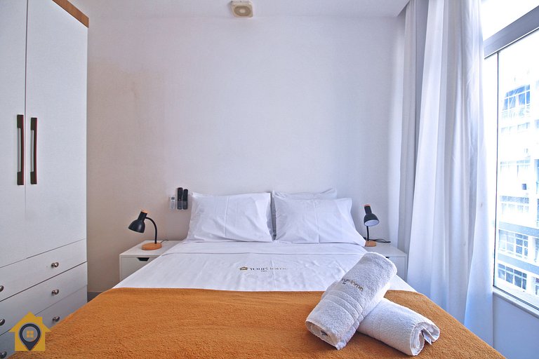 Vista Mar & Conforto - Studio para 4 Pessoas