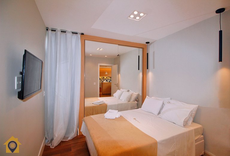 Apto Luxuoso 2 Qtos • 6 Pessoas • Passos da Praia