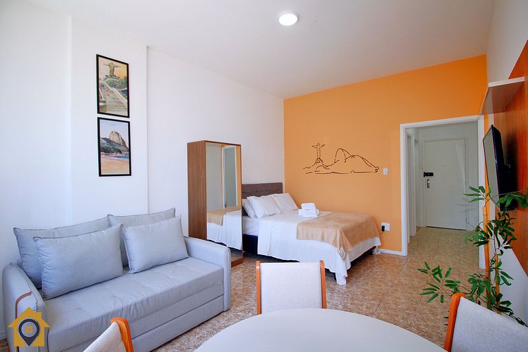 Studio Econômico Vista Mar em Copacabana