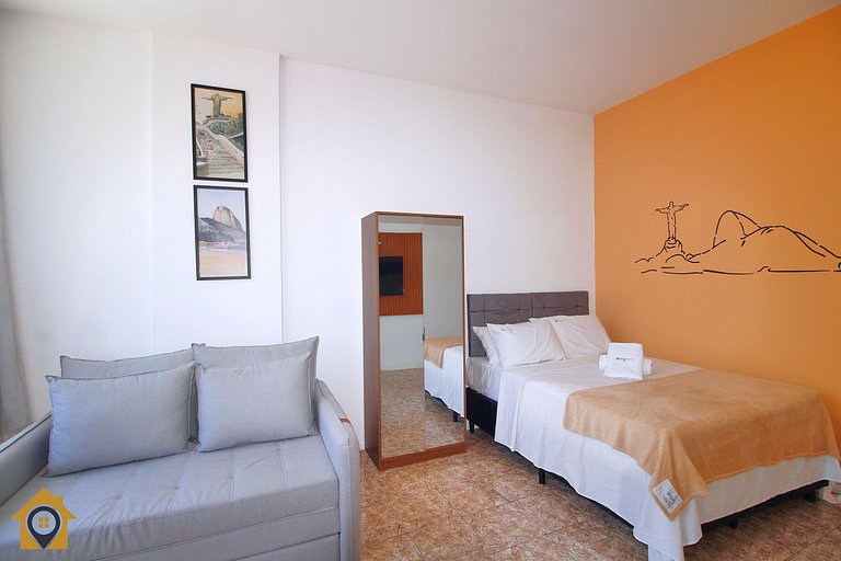 Studio Econômico Vista Mar em Copacabana