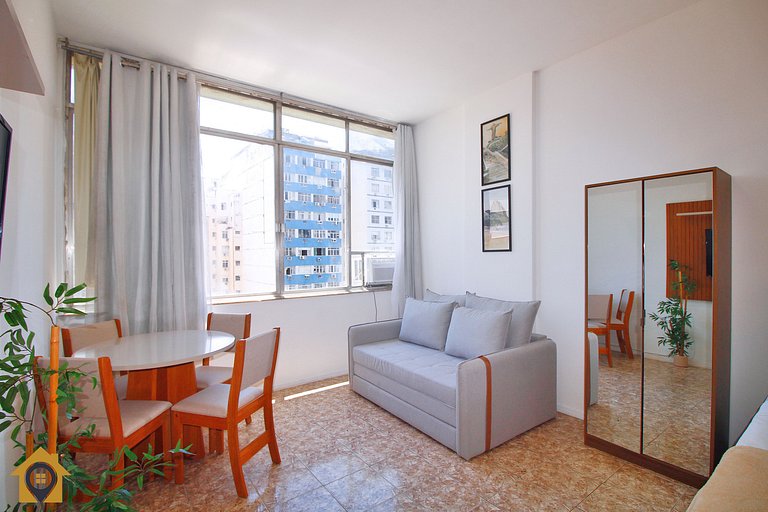 Studio Econômico Vista Mar em Copacabana