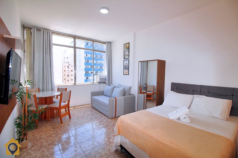 Studio Econômico Vista Mar em Copacabana