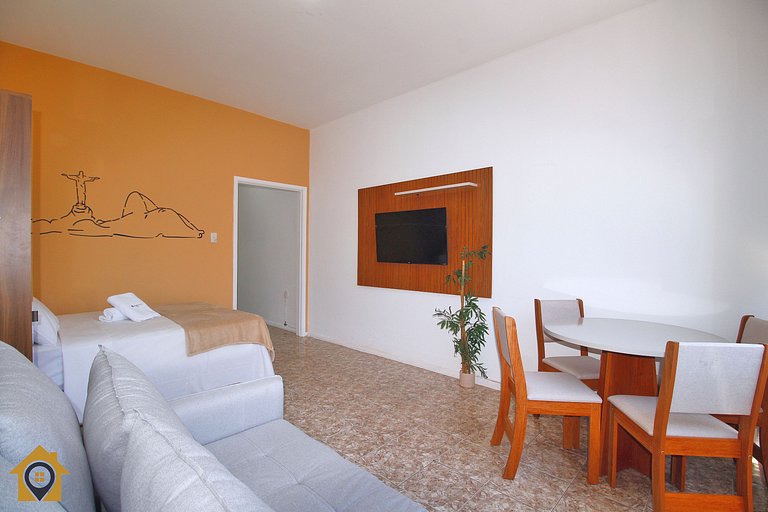 Studio Econômico Vista Mar em Copacabana