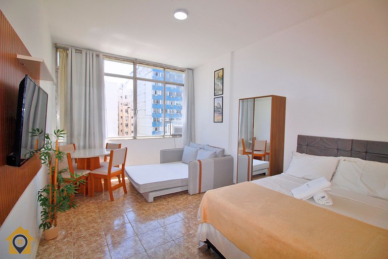 Studio Econômico Vista Mar em Copacabana