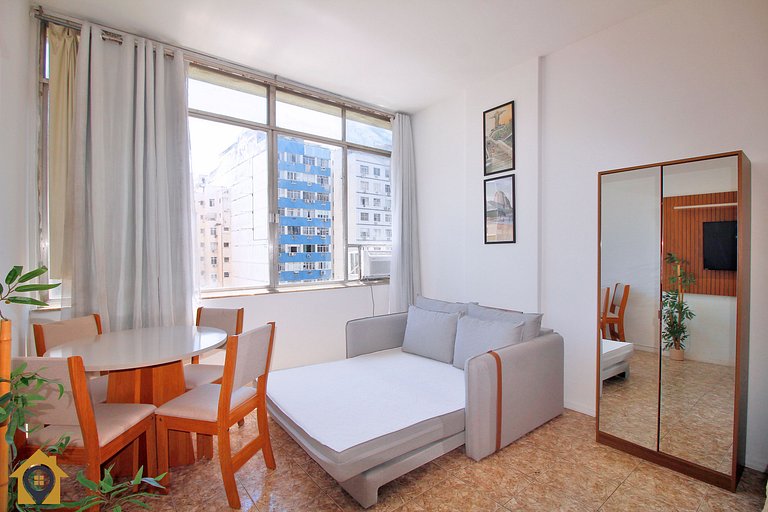 Studio Econômico Vista Mar em Copacabana