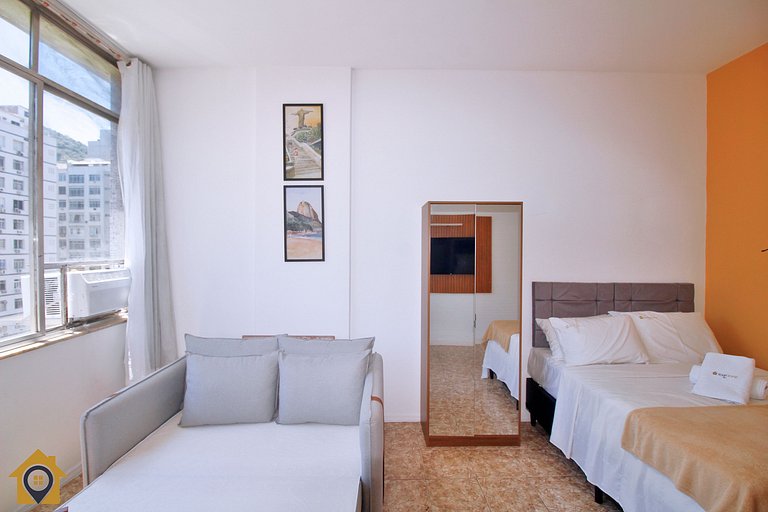 Studio Econômico Vista Mar em Copacabana