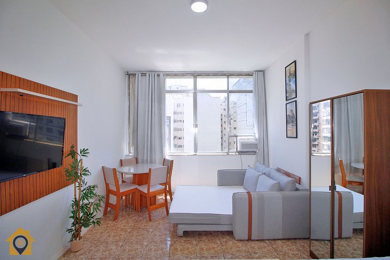 Studio Econômico Vista Mar em Copacabana