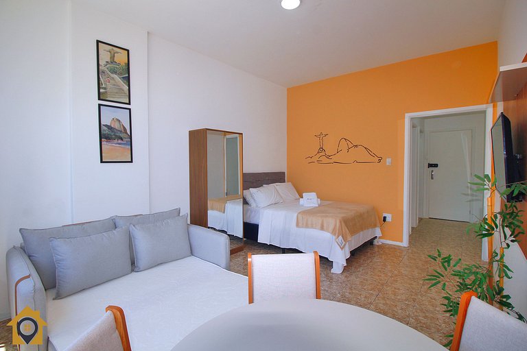 Studio Econômico Vista Mar em Copacabana