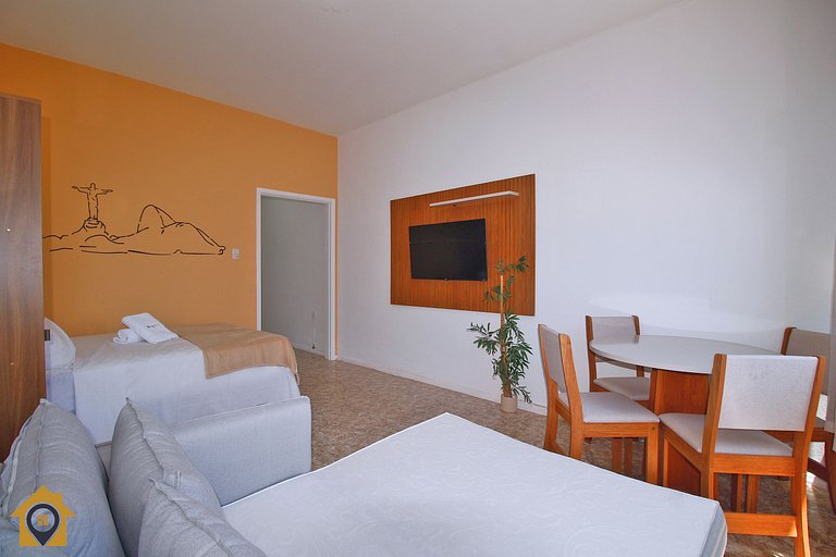 Studio Econômico Vista Mar em Copacabana